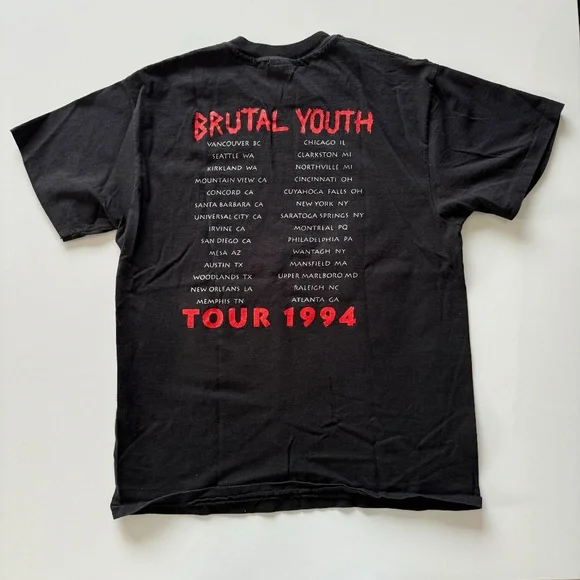 Vintage 1994 Elvis Costello Brutal Youth Tour T-Shirt Mens Large 90s Rock Music - Picture 4 of 9